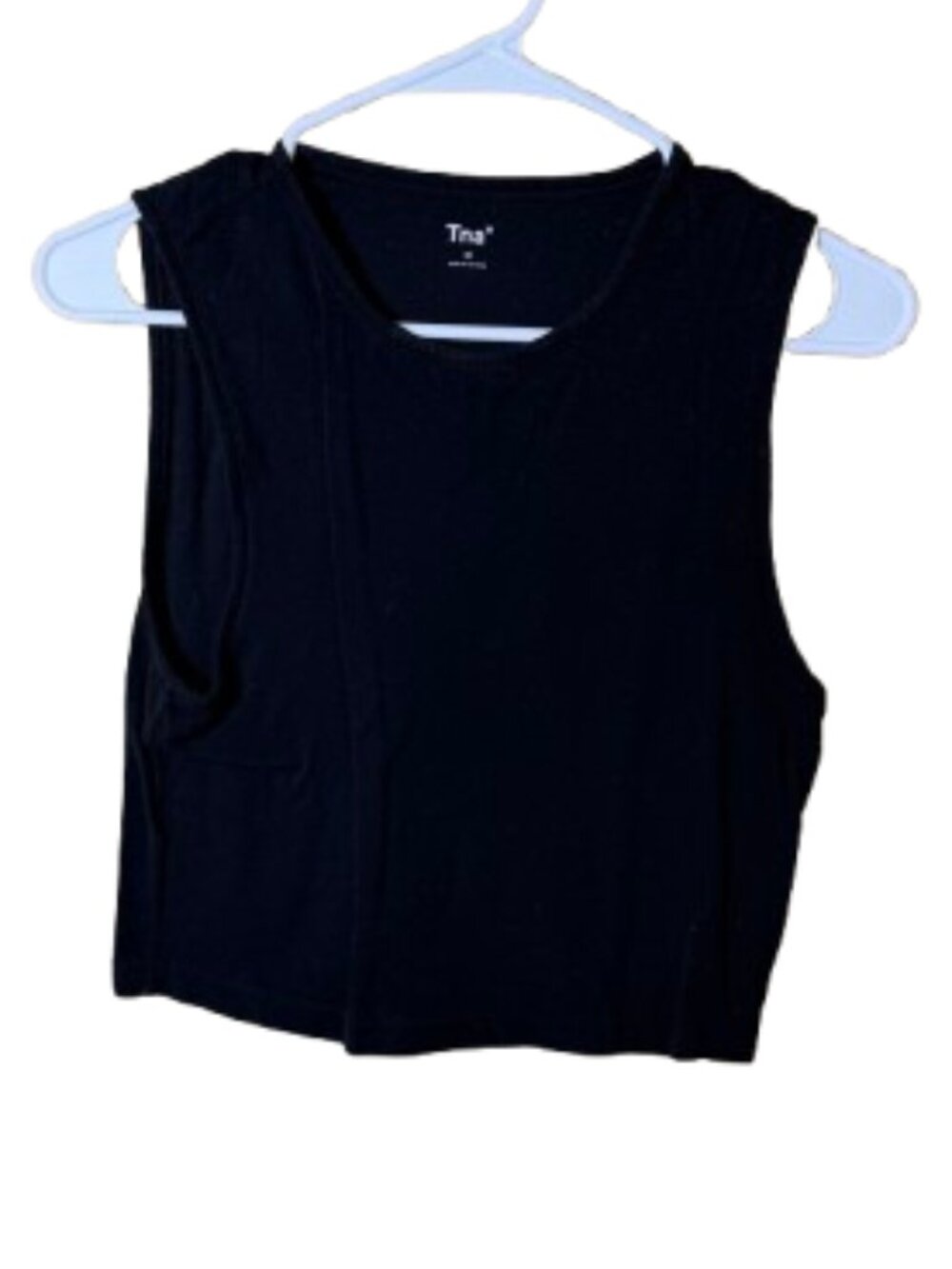 ARITZIA TNA Cropped Black Tank Top Shirt Size Medium Black